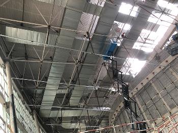 伊滨区奥体中心项目通风工程现场