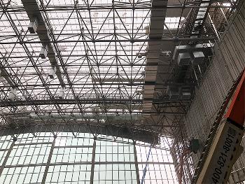 伊滨区奥体中心项目通风工程现场