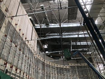 伊滨区奥体中心项目通风工程施工现场